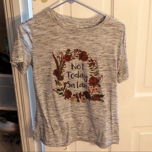 Not Today Satan Gray T-Shirt